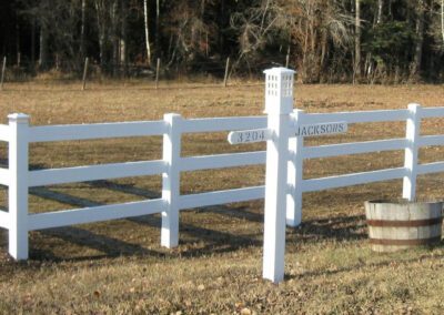 DLR vinyl fence ranch rail